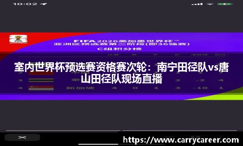 室内世界杯预选赛资格赛次轮：南宁田径队vs唐山田径队现场直播